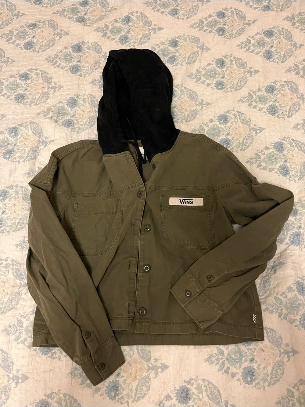 Vans Olive Green Jacket with Black Hood